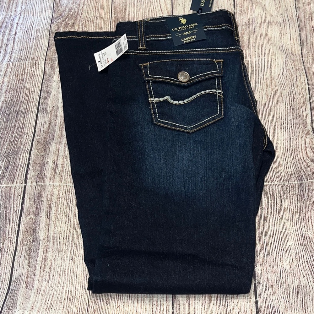 U.S. Polo Assn. Blue Boot Cut Jeans with Classic Style NWT Size 9/10 Cassidy